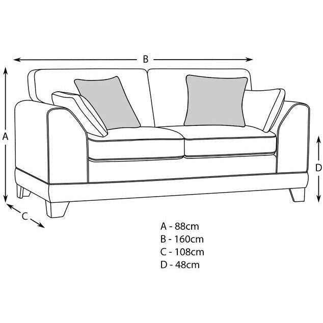 Hillard Natural Linen 2 Seater Sofa