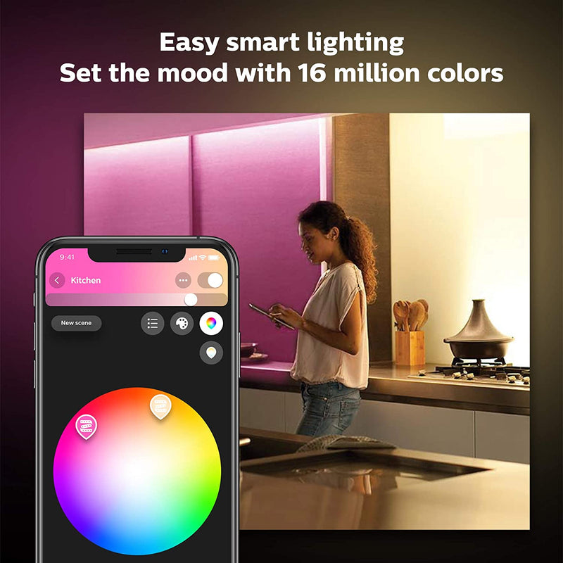 Philips Hue White and Colour Ambiance LED Smart Lightstrip [2m + 1m Extension], with Bluetooth, Works with Alexa, Google Assistant and Apple Homekit