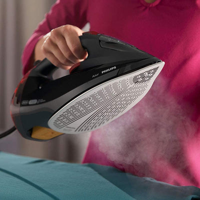 Philips Azur Steam Iron - 250 g Steam Boost - 2600 W - With SteamGlide Soleplate - 2.5 m Power Cord - Water Spray – (GC4567/86)