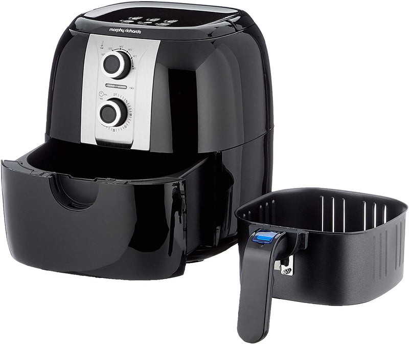 Morphy Richards 480003 Health - Air Fryer, Plastic, 1400 W, 3 Liters, Black