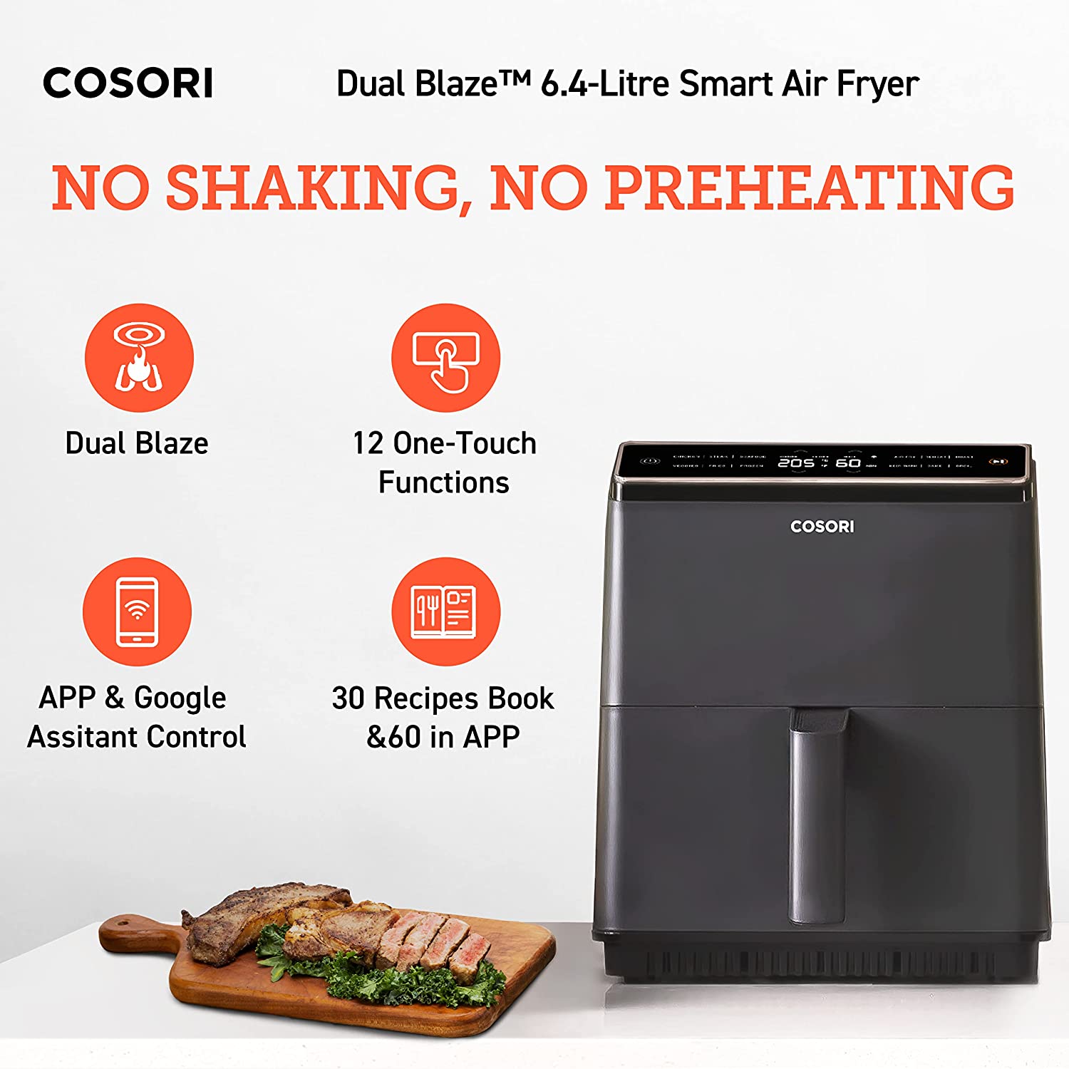 Cosori Dual Blaze 6.4L Smart Air Fryer review - Saga Exceptional