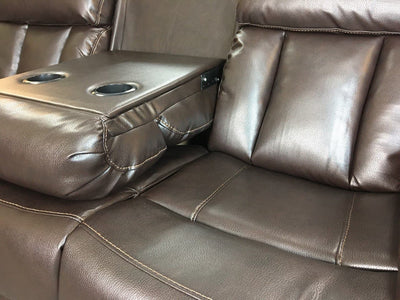 VANCOUVER Recliner 3+2 Sofa in Leather Air - Chocolate