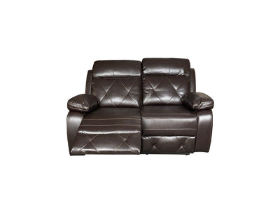 TOBI 3+2 RECLINER AIR LEATHER SOFA - BROWN