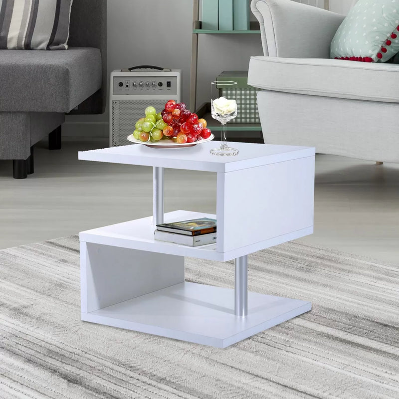 S-Shape Cube Side Table - Black or White