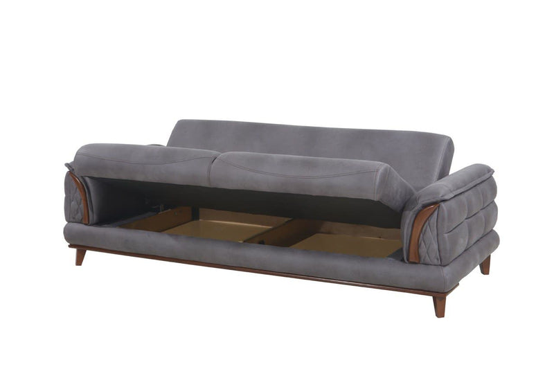 MONACO LUXURY Fabric 3+2 SofaBed - Grey Colour