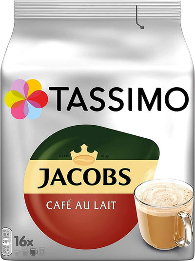 Tassimo Jacobs Café Au Lait Coffee Pods - 10 Packs (160 Drinks)