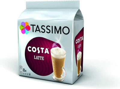 Tassimo Costa Latte Coffee Pods - 10 Packs (80 Drinks)