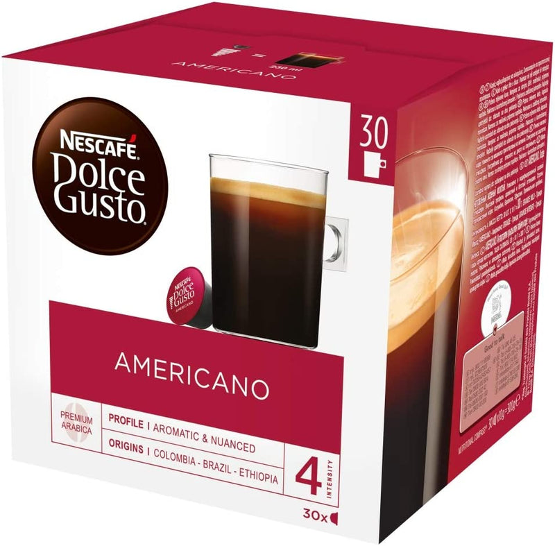 Nescafe Dolce Gusto Café Americano Coffee Pods (Pack of 3, Total 90 Capsules)