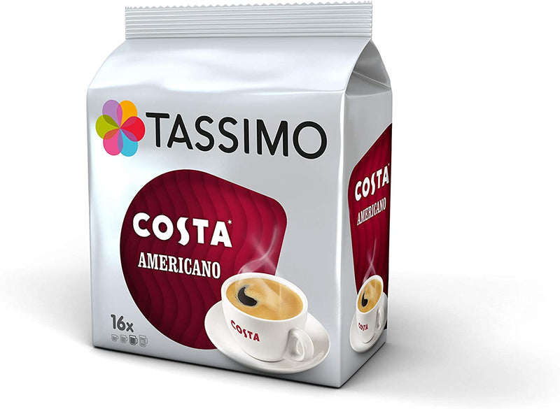 Tassimo Costa Americano Coffee Pods - 10 Packs (160 Drinks)