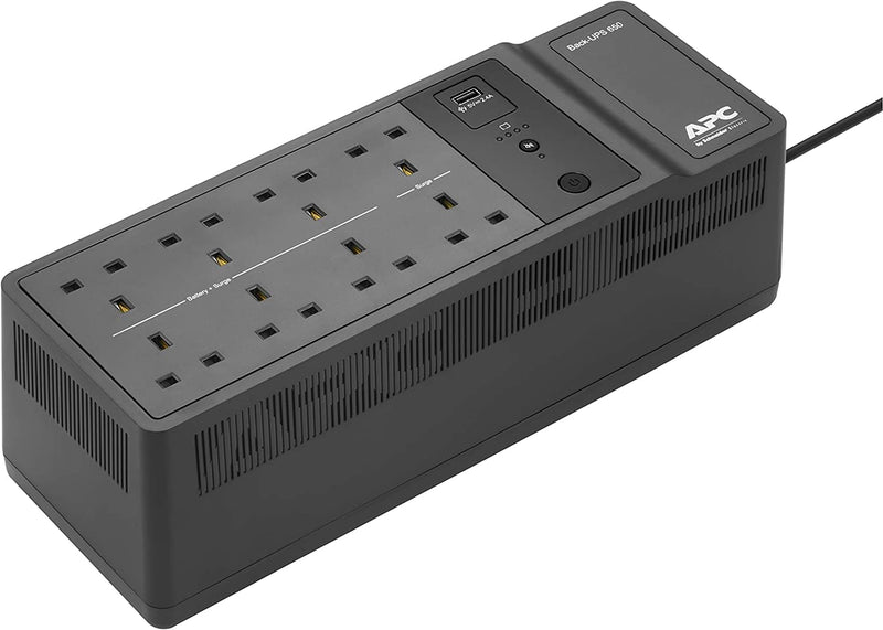 APC BACK-UPS ES - BE650G2-UK - Uninterruptible Power Supply 650VA (8 Outlets, Surge Protected, 1 USB Charging Port)