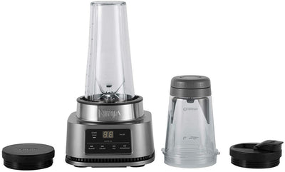 Ninja Foodi Power Nutri Blender [CB100UK] 2-in-1 Blender, Auto-iQ, Smart Motor, 700ml Cup & 400ml Bowl, 1100W silver