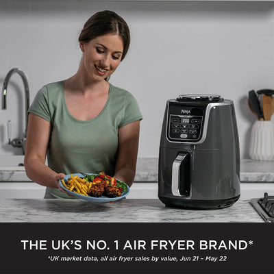 Ninja Air Fryer Max [AF160UK] 5.2 Litres, Grey and Black