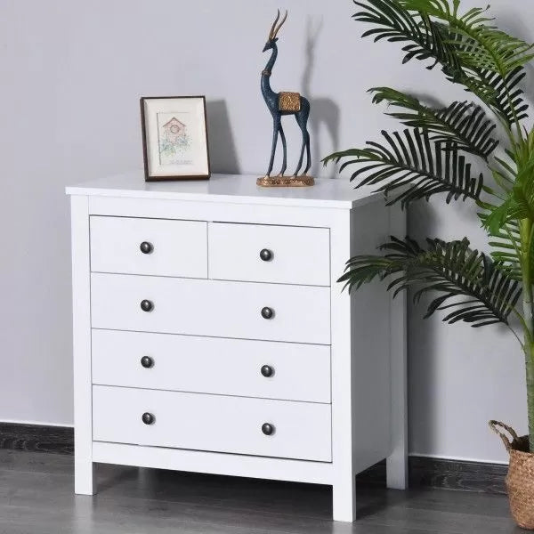 5-Drawer Storage Chest - White