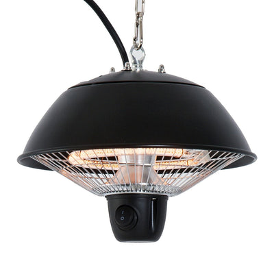 Ceiling Heater Hanging Halogen 600W Electric - Black