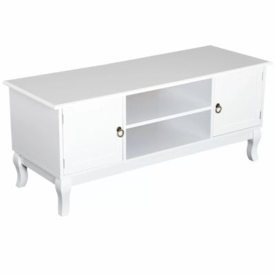 Veteran 2-Door TV Stand Cabinet - Ivory White