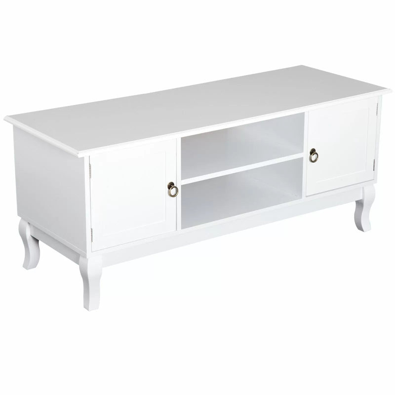 Veteran 2-Door TV Stand Cabinet - Ivory White