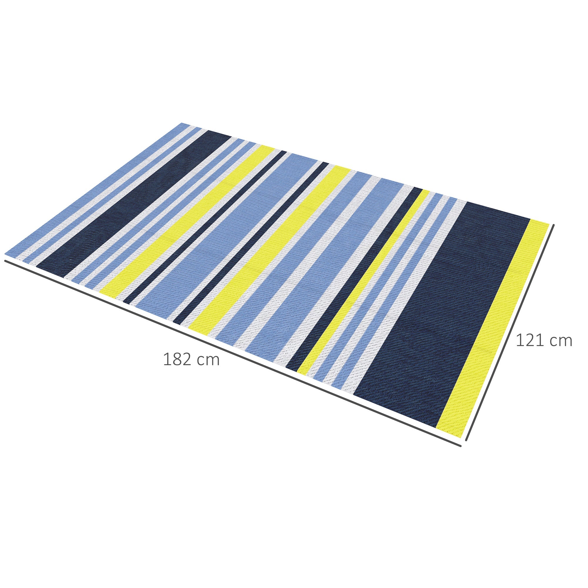 Outsunny Reversible Outdoor RV Rug, Patio Floor Mat, Plastic Straw