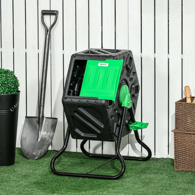 65L Garden Compost Bin, Single Chamber Rotating Composter