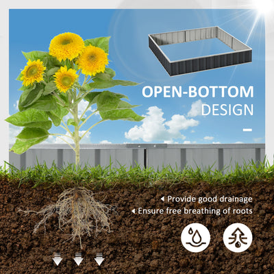 Raised Garden Bed Large Steel Planter Box No Bottom 258cmx90cm