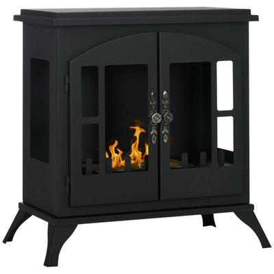 Freestanding Ethanol Fireplace Stove, Black