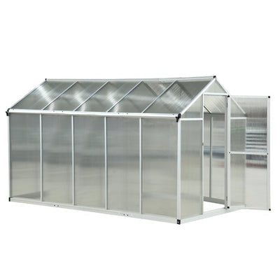 302x190x195cm Clear Polycarbonate Sheet Walk-In Greenhouse