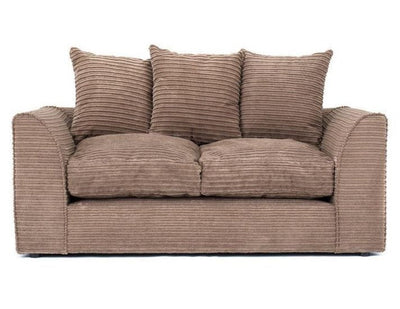 Porto Jumbo Cord 2 Seater Sofa - Brown