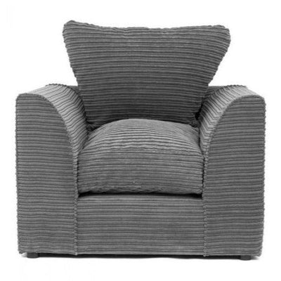 Porto Jumbo Cord Armchair - Grey