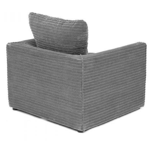 Porto Jumbo Cord Armchair - Grey