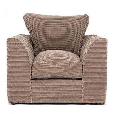 Porto Jumbo Cord Armchair - Brown