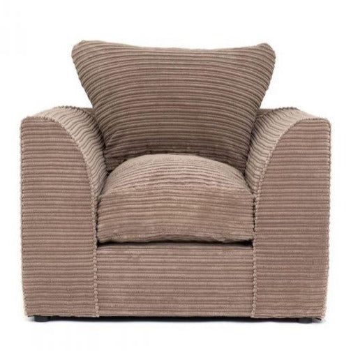 Porto Jumbo Cord Armchair - Grey