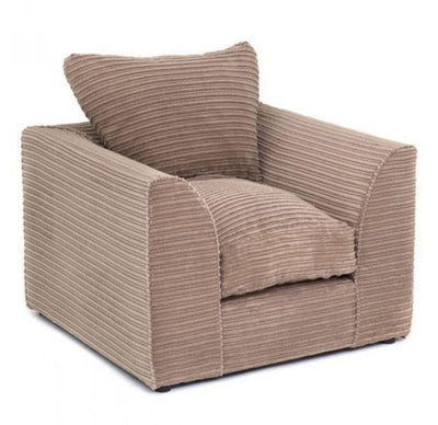 Porto Jumbo Cord Armchair - Brown