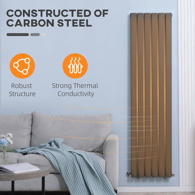 456 X 1800 Mm Double Panel Vertical Designer Radiator, Grey