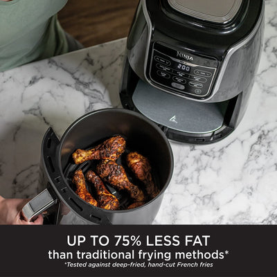 Ninja Air Fryer Max [AF160UK] 5.2 Litres, Grey and Black