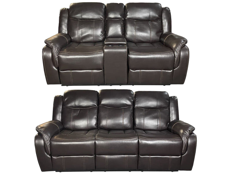 VENICE Air leather 3+2 Sofa set - Brown