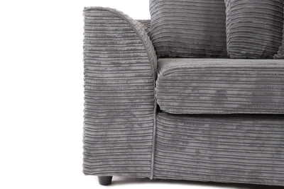 Byron Left Hand Corner Sofa - Grey Cord