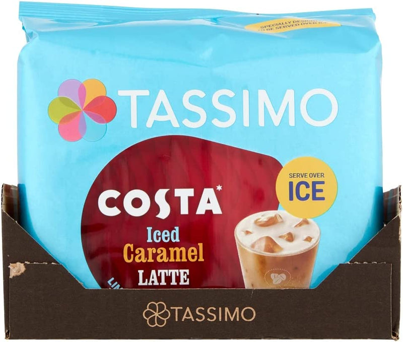 Tassimo Costa Iced Caramel Latte Coffee Pods - 5 Pack (30 Drinks)