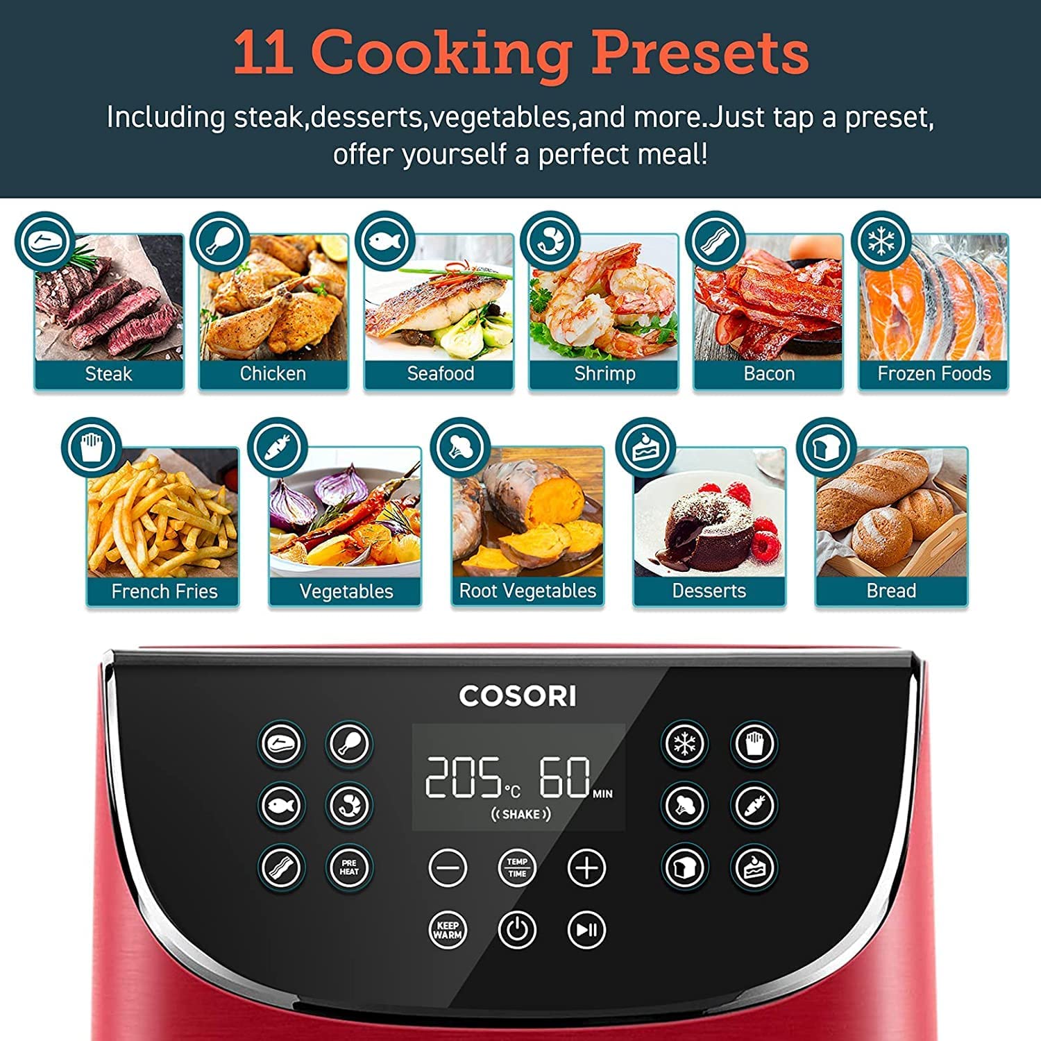 COSORI Smart Air Fryer Oven Dual Blaze 6.4L, Double Heating Elements, –  Infyniti Home