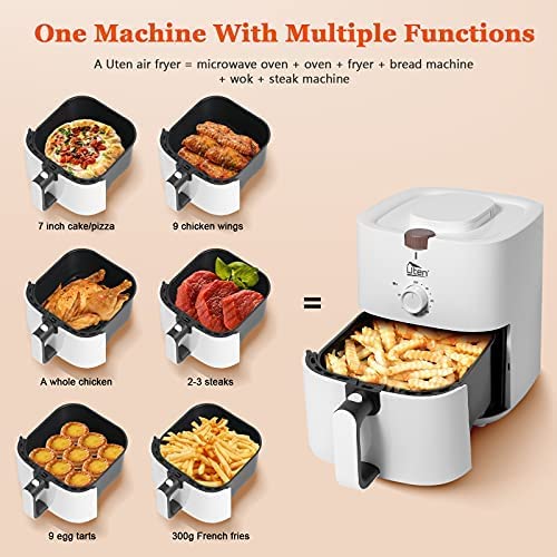 Uten 6.5L LED Digital Air Fryer Oven Cooker Low Fat Healthy Food Frying Oil  Free