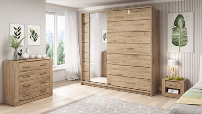 Artisan XV 2-Door Sliding Wardrobe 220cm - Shetland Oak