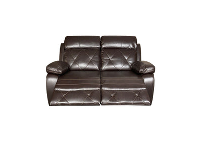 TOBI 3+2 RECLINER AIR LEATHER SOFA - BROWN