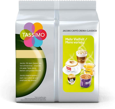 Tassimo Jacobs Caffe Crema Classico Coffee Pods - 10 Packs (160 Drinks)