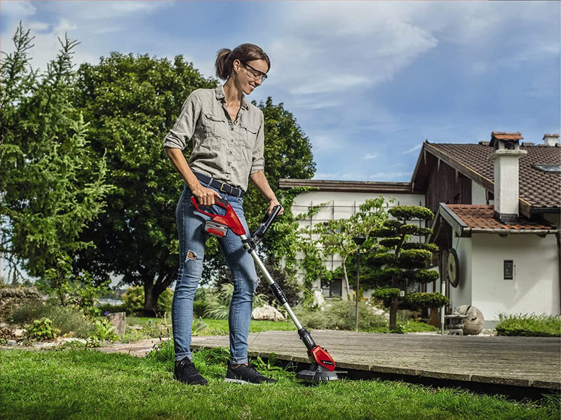 Einhell GC-CT 18 Li Power X-Change 18V Cordless Strimmer | Battery Powered Garden Grass And Weed Cutter / Edger, Includes 20 x Blades | Solo Trimmer