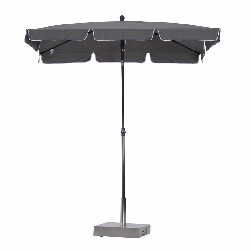 Rectangular Aluminium Sun Parasol Umbrella - Grey or Red