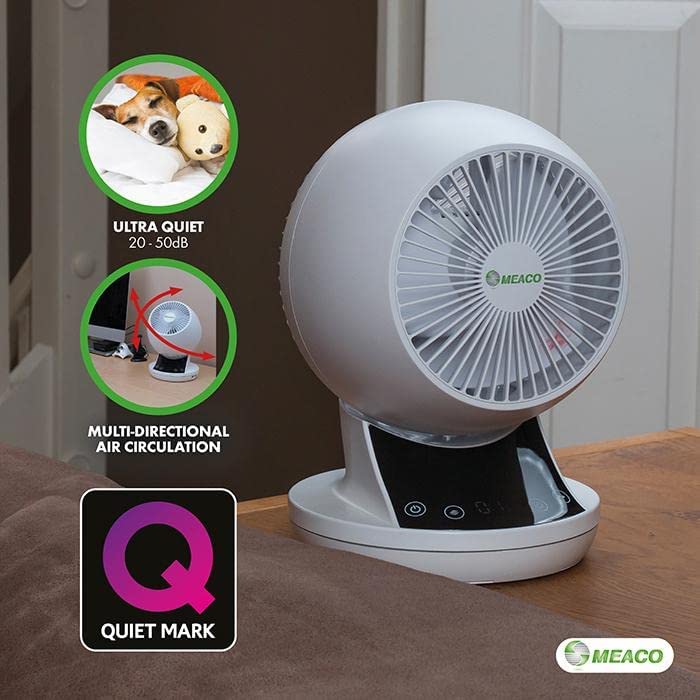 Meaco MeacoFan - Air Circulator Award-winning, super-quiet, energy-efficient desk fan for bedroom and general home use (360 with bag)