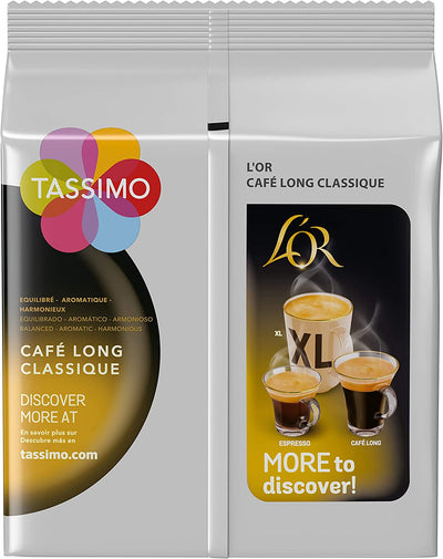 Tassimo L'OR XL Classique Coffee Pods - 10 Packs (160 Drinks)