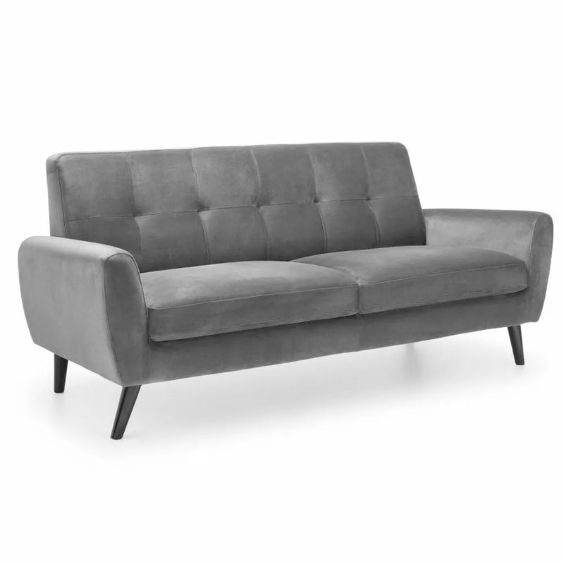 Monza Compact 2 Seater Retro Sofa - Dark Grey