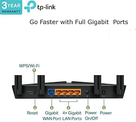 TP-Link Next-Gen Wi-Fi 6 AX3000 Mbps Gigabit Dual Band Wireless Router, Dual-Core CPU, TP-Link HomeShield, for Gaming Xbox/PS4/Steam (Archer AX53)