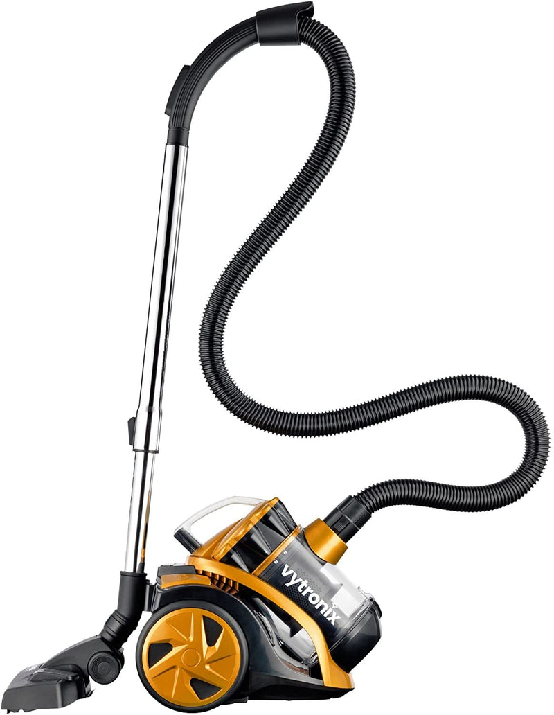 VYTRONIX VTBC01 Compact Cylinder Vacuum Cleaner | Lightweight, Bagless Cyclonic Vacuum with HEPA Filter
