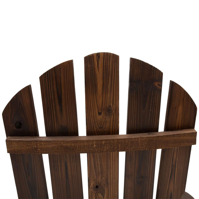 New Wood Outdoor Garden Adirondack Rocking Chair - Brown