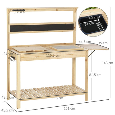 Potting Bench Table, Garden Work Workstation